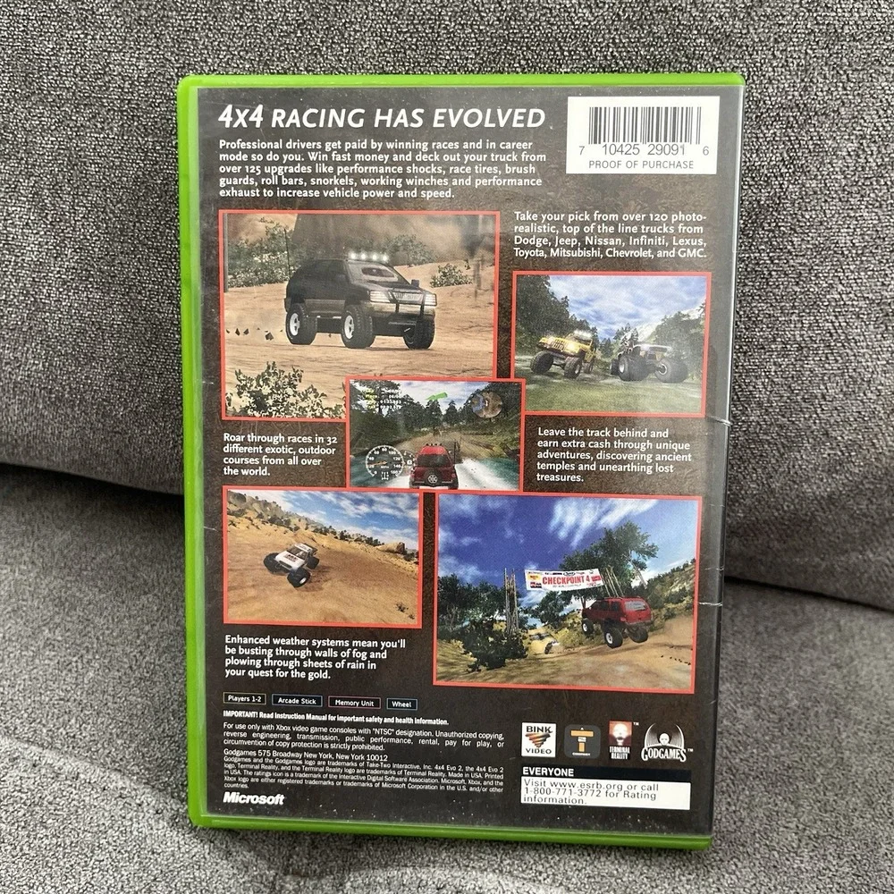 4x4 EVO 2 (Microsoft Xbox, 2001) Cib Tested Working